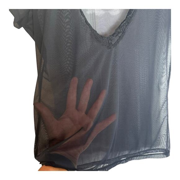 Vintage Victoria’s Secret Y2K Deep V Sheer Mesh Top - Size M/L - Picture 6 of 6